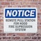 Signmission Remote Pull Station For Hood Fire Suppression OSHA Notice Sign, Plastic, 10in W x 7in L, 2PK OS-2PACK-NS-P-710-L-18032 - alternate 5